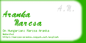 aranka marcsa business card